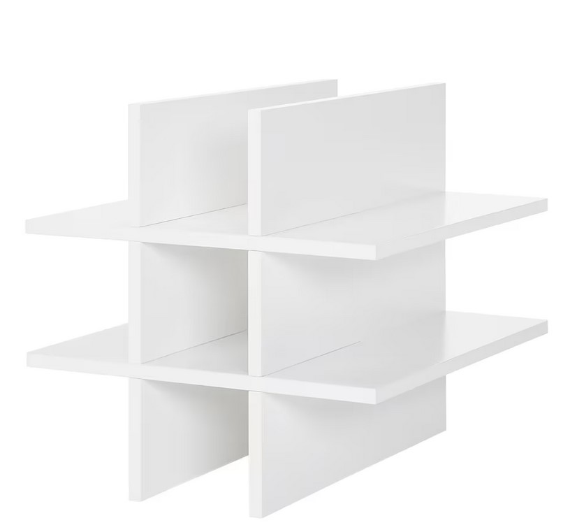 Divisore per Bottiglie o Libri in Legno Bianco – Organizer da Mensola o Mobile